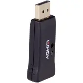 Lindy 32118 DisplayPort EDID-emulator [1x DisplayPort stekker - 1x DisplayPort bus] Zwart 4K UHD
