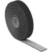 DeLOCK Klittenband rol 20mm / zwart (5 meter)