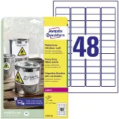 Avery weerbestendige folie-etiketten L4778-20, A4, 960 etiketten, wit