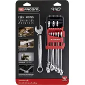Facom 440.JP10PB Ring-steeksleutelset 9-delig Sleutelbreedte (metrisch) 8 - 19 mm