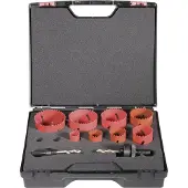 Exact 06100 Gatenzaagset 10-delig 22 mm, 29 mm, 35 mm, 44 mm, 51 mm, 57 mm, 64 mm, 68 mm 1 set(s)