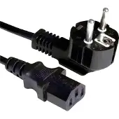 Value stroomkabel, recht IEC-Female, zwart, 3 m