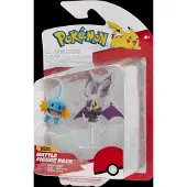 Jazwares Pokémon Figure 2-Pack Mudkip & Noibat met Stand 8 cm Mini-Figuur