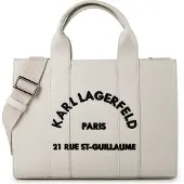 Karl Lagerfeld Handtas 'Rue St-Guillaume' zwart / natuurwit