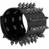 Shots Ouch! Skulls and Bones - Extreme Bracelet - Black