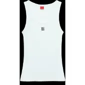 HUGO Top 'Datamia' zwart / wit