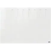 Nobo Draagbaar, Droog Uitwisbaar Mini A4 Whiteboard Weekplanner voor op Bureau/aan de Muur - 210 x 297mm - Inclusief Marker En Montage Pads - Transparant Acryl