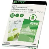 Leitz - Lamineerhoezen - A4 - Zelfklevend - 80 Micron - 100 stuks