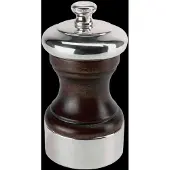 Peugeot moulin à sel 10cm 19587 palace métal argenté et bois patiné