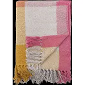 Creative Collection Plaid gerecycled katoen roze Hadley 130x160cm