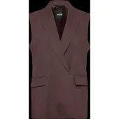 BOSS Relaxed-fit gilet van een linnenmix