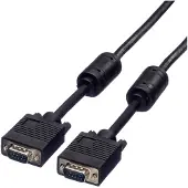 Roline HQ VGA kabel HD15 M/M met ferrietkern, 20 m