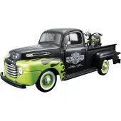 Maisto Ford F-1 1948 Met Harley-Davidson schaal 1:24 (groen/zwart)