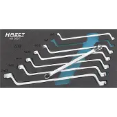 Hazet Dubbele ringsleutelset 163-296/7 - Buitentwaalfkant tractieprofiel - 7-delig - 6 x 7 - 8 x 9 - 10 x 11 - 12 x 13 - 14 x 15 - 17 x 19 - 21 x 22