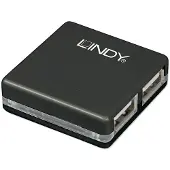 Lindy 42742 interface hub 480 Mbit/s Zwart