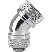 Thermaltake Pacific G1/4 PETG Tube 45-Degree Compression 16mm OD - Chrome Waterkoelinghoekverbinder