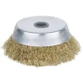 Ks Tools Brozeplus potborstel, tinbrons, gegolfd, Ø 85 mm 963.9597 963.9597 1 stuk(s)