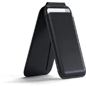 Satechi Magnetic Wallet Stand Leren Case Apple iPhone (MagSafe) Zwart