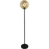 Olucia - Design vloerlamp amber, Dolf, met schakelaar - Vorm: Rond