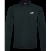 EA7 Heren Core Identity polo met lange mouwen in marine stretch katoen (S), Casual, Marineblauw 8NPF17_PJVUZ