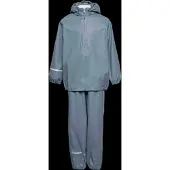 CeLaVi Regenkleding m. Bretellen - PU - China Blue - - 110 - Regenkleding
