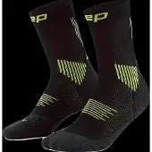 Cep Core Run Socks Mid Cut 5.0, hardloopsokken, dames, zwart/groen