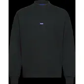 HUGO Sweatshirt 'Nedro' azuur / zwart / wit