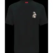 HUGO BOSS Shirt 'Detzi' beige / brokaat / lichtbruin / zwart