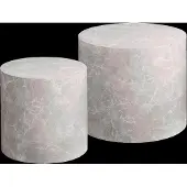 Ebuy24 Nuuk salontafel set van 2 marmerdecor beige.