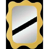 J-Line spiegel Golf - hout - geel