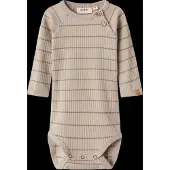 Lil´ Atelier Rompertje/body 'Kail' donkerbeige / bruin