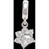 Pandora Charms - Funkelnder Pfotenabdruck Charm-Anhänger in silver