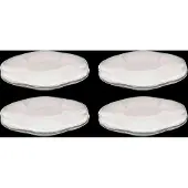 Serax - Sergio Herman Inku - Geribd Bord - Wit - 13 Ø - 4 stuks