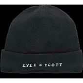 Lyle & Scott Script Logo Beanie - Marineblauw