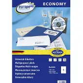 Avery ELA024 105 x 148.5 mm Papier Wit 400 stuk(s) Permanent hechtend Universele etiketten Inkt, Laser, Kopie 100 vel DIN A4