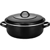 Karl Krueger Krüger braadpan, 28 cm, zwart, mat, geëmailleerd