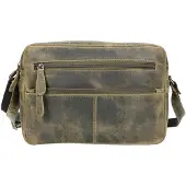 LEATHER DESIGN Crossbody Schoudertas Hunter Bruin