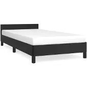 vidaXL Bedframe met hoofdeinde zonder matras 90x190 cm zwart