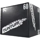 Tunturi Plyo Box Voor Krachttraining - Houten fitnesskist met soft cover gemaakt van EVA materiaal - Jumpbox 40/50/60cm - Incl. gratis fitnessapp