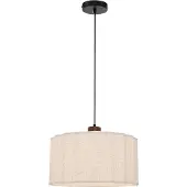 Olucia - LOULOU - Hanglamp - Beige / Zwart - Vorm: Rond