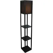 Olucia - IZABEL - Vloerlamp - Zwart - Vorm: Rechthoek