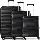 American Tourister Roadrush 4 wielen Kofferset 3-delig met uitbreidingsplooi zwart
