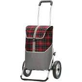 Andersen Shopper Trolley 'Gese' grijs / donkerrood / zwart
