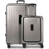 Redolz Essentials 14 4-wiel kofferset 2 stuks laptopvak met rekbare vouw grijs