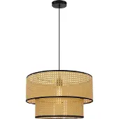 Olucia - KIRSTEN - Hanglamp - Bruin / Zwart - Vorm: Cilinder