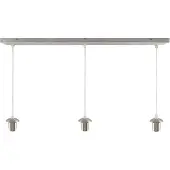 Olucia - Aluminium hanglamp zonder kap chroom, Rika - Vorm: Rechthoek