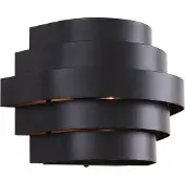 Olucia - SONAY - Wandlamp - Zwart - Vorm: Rond