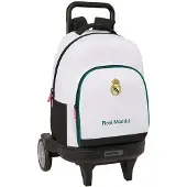Safta Real Madrid 26/27 33l Wheeled Backpack Wit Kinderen
