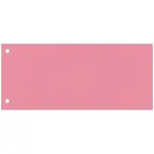 Exacompta Pak van 100 horizontale tabstroken met perforatie 180g - 105x240mm - Roze - 13335B