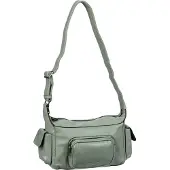 Liebeskind berlin crossbodytas, model S, kleur LILA SHEEP, met een natuurlijke, bosgroene tint